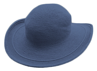Gardeners Cotton Crochet Sun Hat | UPF 50+ | Denim Color – Foxgloves, Inc