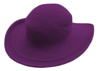 C3 Cotton Crochet Hat-Iris Purple